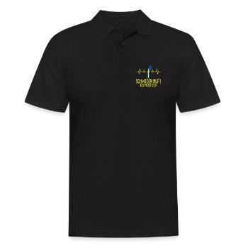 Schweden ruft Flagge Herzschlag Skandinavien - Männer Poloshirt - Schwarz - Vorne - Kai (181cm)