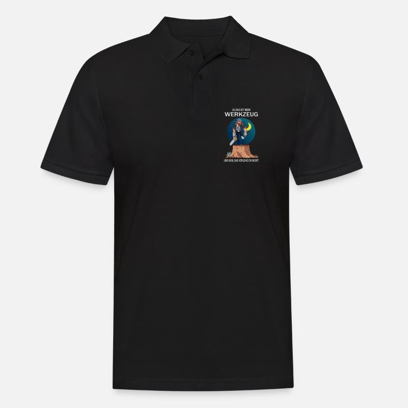 Lumberjack and his tools - Men's Polo Shirt - black