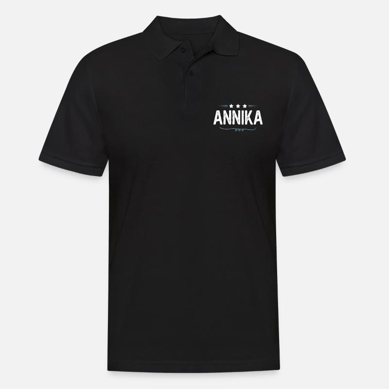 Annika - Männer Poloshirt - Schwarz