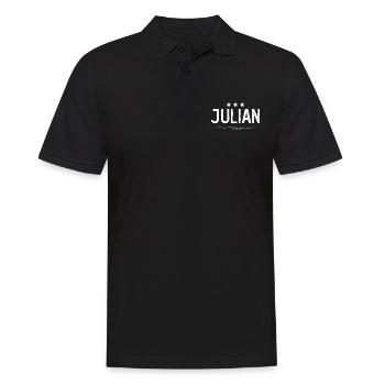 Julian - Männer Poloshirt - Schwarz - Vorne - Kai (181cm)