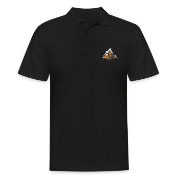 Berge Natur - Männer Poloshirt - Schwarz - Vorne - Kai (181cm)