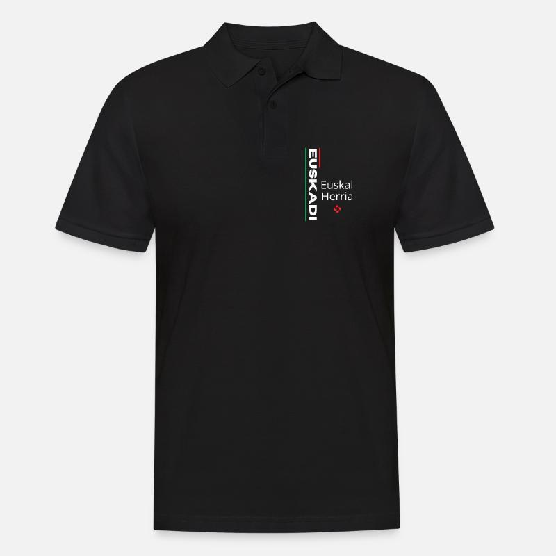 Lebendiges Euskal Herria-Muster - Männer Poloshirt - Schwarz