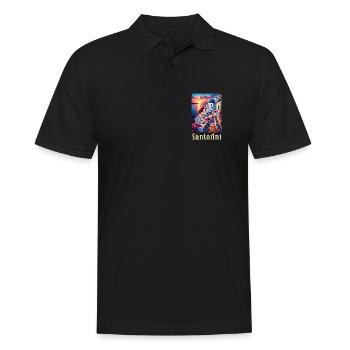 Santorin, Grèce, Voyage sur l'île grecque - Polo Homme - noir - Devant - Kai (181cm)