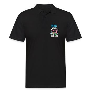 Schule Cafeteria-Crew - Männer Poloshirt - Schwarz - Vorne - Kai (181cm)