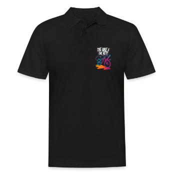 Conception vibrante de l’enthousiasme pour le vélo - Polo Homme - noir - Devant - Kai (181cm)