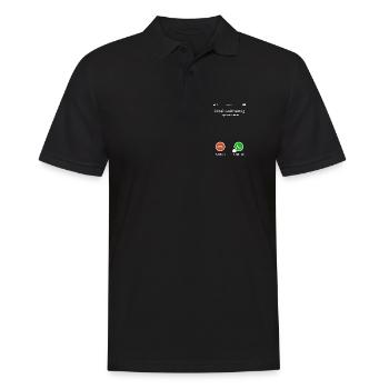 Arbeitszeitbetrug Anruf Lustiges Design - Männer Poloshirt - Schwarz - Vorne - Kai (181cm)