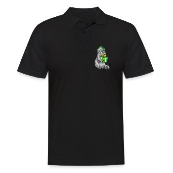Forfait Noël raton laveur - Polo Homme - noir - Devant - Kai (181cm)
