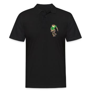 Frog Skater Skateboard - Men's Polo Shirt - black - Front - Kai (181cm)