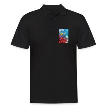 Vibrant Coral Reef Underwater World - Men's Polo Shirt - black - Front - Kai (181cm)