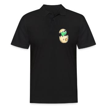 Baby dinosaur in egg - Men's Polo Shirt - black - Front - Kai (181cm)
