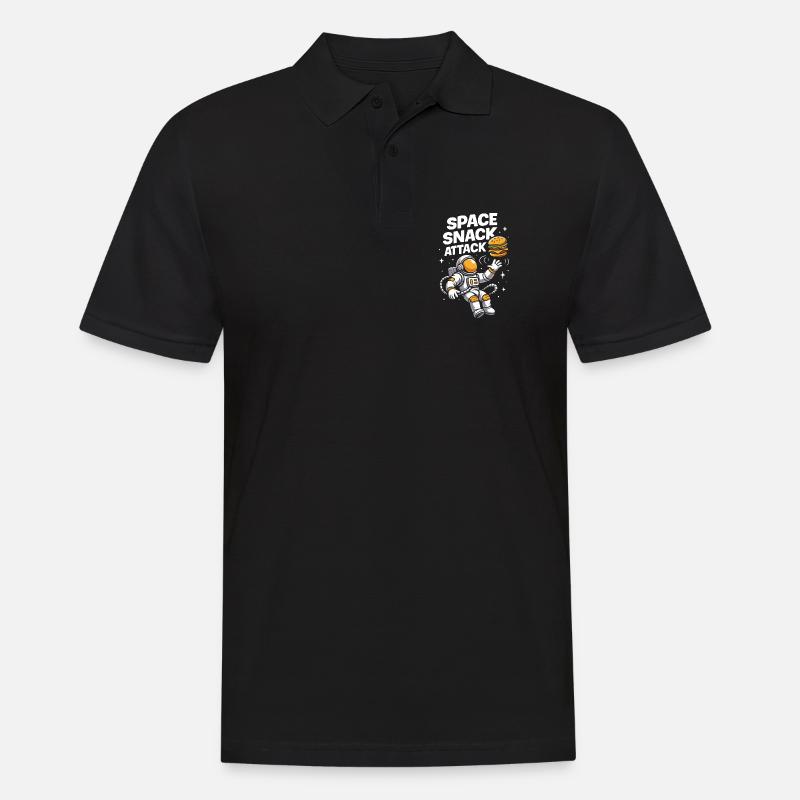 Conception spatiale du hamburger d'astronaute - Polo Homme - noir