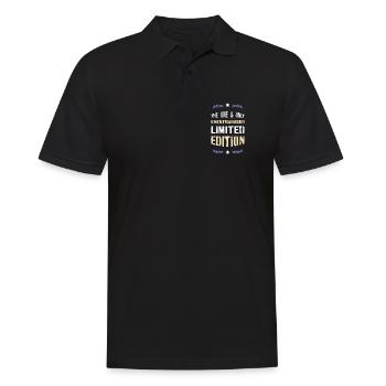 Limitierte Edition Eventmanager - Männer Poloshirt - Schwarz - Vorne - Kai (181cm)