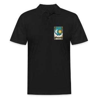 Lovers Tarot Sun Moon - Men's Polo Shirt - black - Front - Kai (181cm)