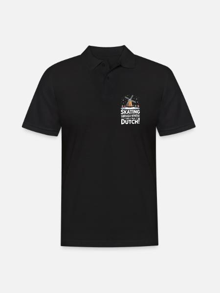 Patiner en hiver comme un vrai Hollandais - Polo Homme - noir