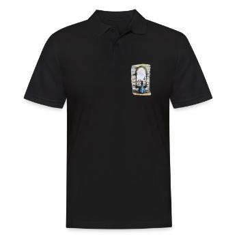 Rêve de fenêtre de château de conte de fées - Polo Homme - noir - Devant - Kai (181cm)