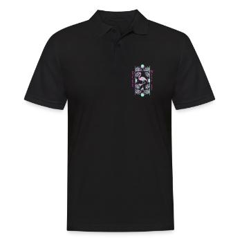 Roll With It Flamingo - Men's Polo Shirt - black - Front - Kai (181cm)