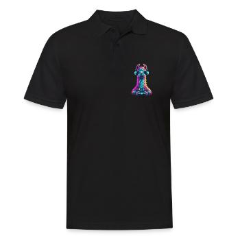 Llama Gaming Animal Video Games Funny Llama - Men's Polo Shirt - black - Front - Kai (181cm)