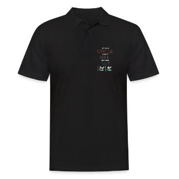 Dachdecker - Männer Poloshirt - Schwarz - Vorne - Kai (181cm)