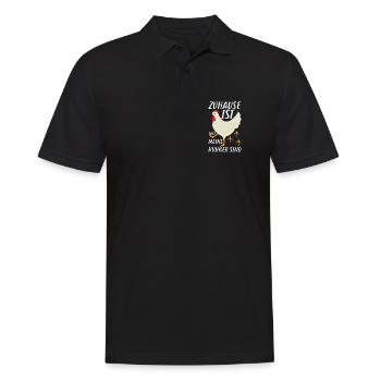 Home is where my chickens are - Men's Polo Shirt - black - Front - Kai (181cm)