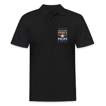 Zertifizierte Pudel-Mama - Männer Poloshirt - Schwarz - Vorne - Kai (181cm)