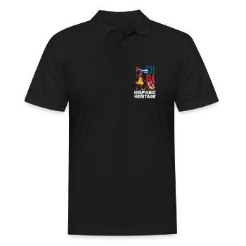 Kuba Stolz & Heimat - Cuba Flagge Design - Männer Poloshirt - Schwarz - Vorne - Kai (181cm)