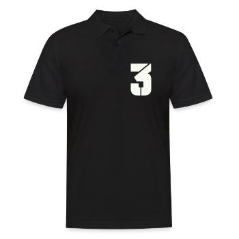3 - Men's Polo Shirt - black - Front - Kai (181cm)