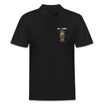Bier Kuh Bauer Party - Männer Poloshirt - Schwarz - Vorne - Kai (181cm)