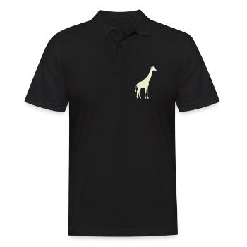 giraffe_silhouette- - Polo Homme - noir - Devant - Kai (181cm)