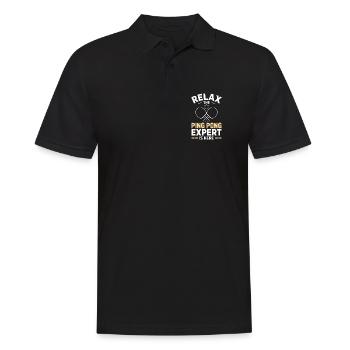 Table Tennis Ping Pong Table Tennis Player Gift - Men's Polo Shirt - black - Front - Kai (181cm)