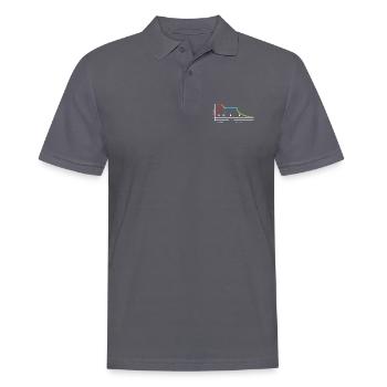 Synthesizer Modular Waveform DJ Gift - Men's Polo Shirt - charcoal grey - Front - Nico (186cm)