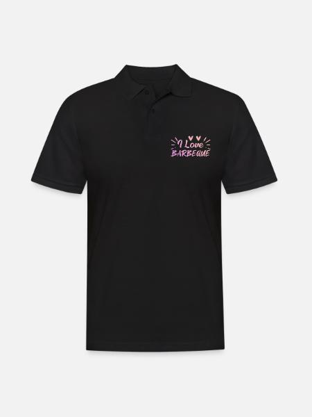 Ich liebe Barbeque - Männer Poloshirt - Schwarz