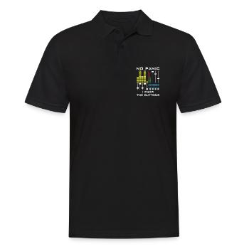 Deejay DJ Regler Mixer Mischpult Turntable Buttons - Männer Poloshirt - Schwarz - Vorne - Kai (181cm)