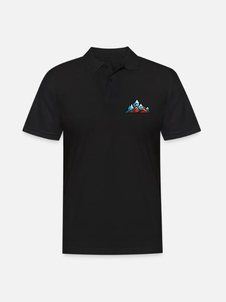 Mountains symbol mountaineering - Men's Polo Shirt - black