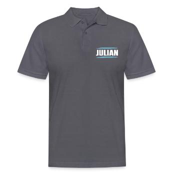Julian - Men's Polo Shirt - charcoal grey - Front - Nico (186cm)