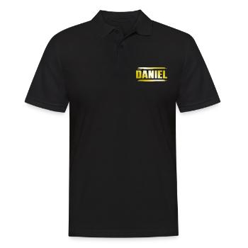 Daniel - Männer Poloshirt - Schwarz - Vorne - Kai (181cm)