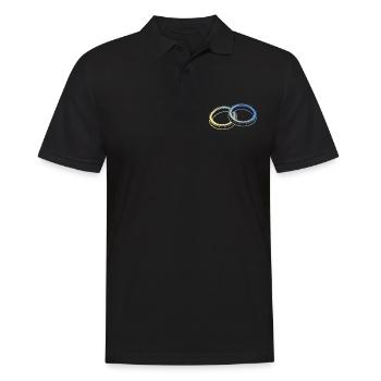 Wedding Wedding Rings - Men's Polo Shirt - black - Front - Kai (181cm)
