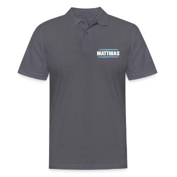 Matthias - Männer Poloshirt - Anthrazit - Vorne - Nico (186cm)