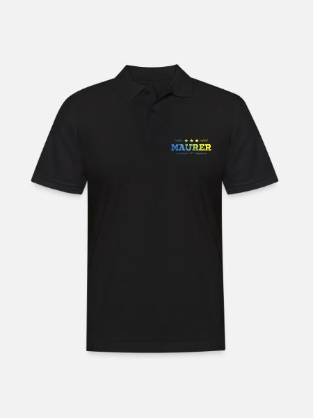 Maurer Beruf - Männer Poloshirt - Schwarz