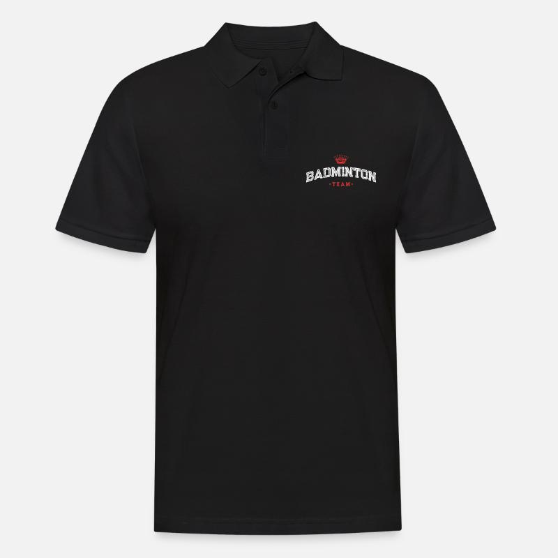 Équipe de badminton - Polo Homme - noir