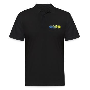 Bauherr Haus Bau - Männer Poloshirt - Schwarz - Vorne - Kai (181cm)