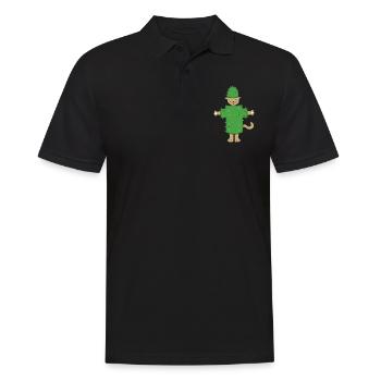 Cat cactus halloween - Men's Polo Shirt - black - Front - Kai (181cm)
