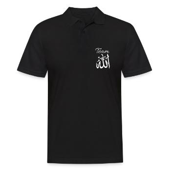 Pour les musulmans ou les adeptes de l’Islam Team Allah - Polo Homme - noir - Devant - Kai (181cm)