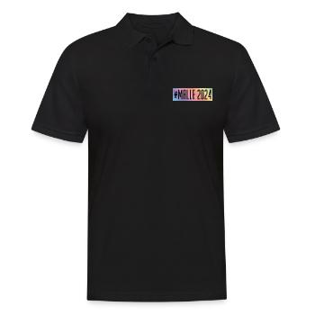 Malle 2024 Bunt - Männer Poloshirt - Schwarz - Vorne - Kai (181cm)