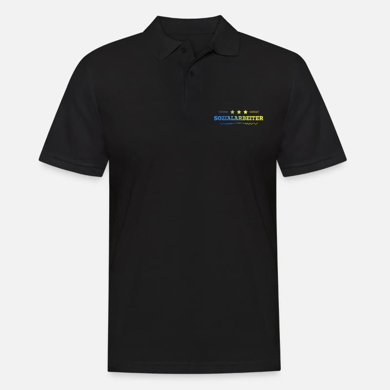 Sozialarbeiter Beruf - Männer Poloshirt - Schwarz