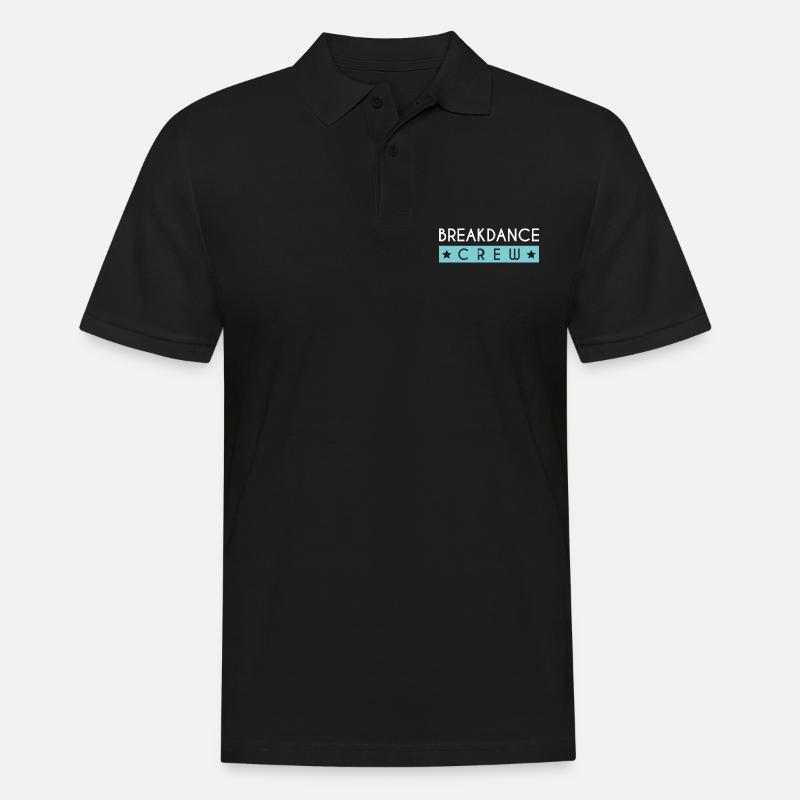 Breakdance Crew - Männer Poloshirt - Schwarz