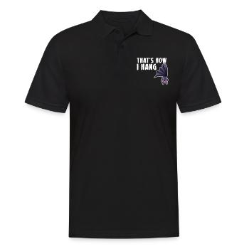 That's How I Hang Shirt Bat Vampire - Men's Polo Shirt - black - Front - Kai (181cm)