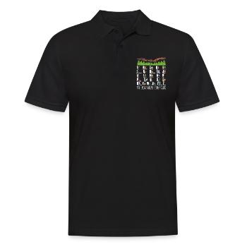 Camping Alphabet Shirt Gift - Men's Polo Shirt - black - Front - Kai (181cm)