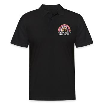 Dyslexie Enseignant Lives Matter Shirt - Polo Homme - noir - Devant - Kai (181cm)