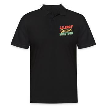 Allergy Season Survivor Shirt Gift - Men's Polo Shirt - black - Front - Kai (181cm)
