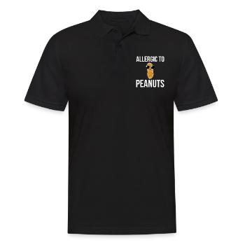 Allergic To Peanuts Shirt - Men's Polo Shirt - black - Front - Kai (181cm)